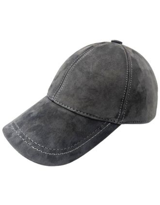 Suede Grey Baseball Cap