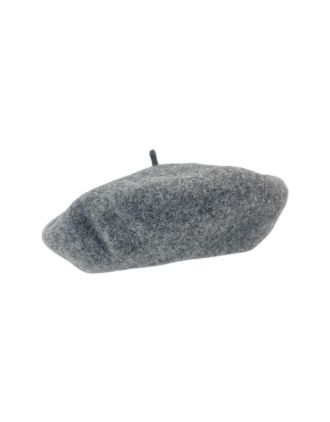 Grey Wool French Beret