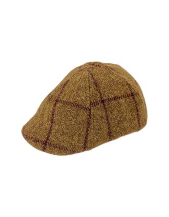 Six Panel Camel Check Design with Red Libes