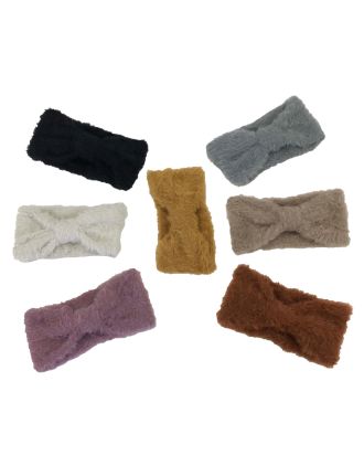 Fluffy Knit Warmer Headband - HB-0005