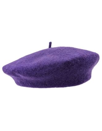 Purple Wool French Beret