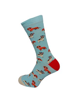 Dog Print Ladies Ankle Socks
