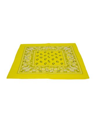 Design On Light Yellow Bandana