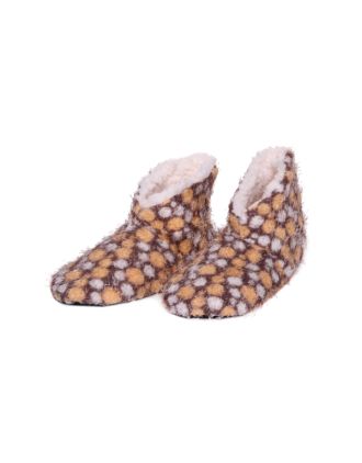 Assorted Polka Dots With Fleece Home Slippers