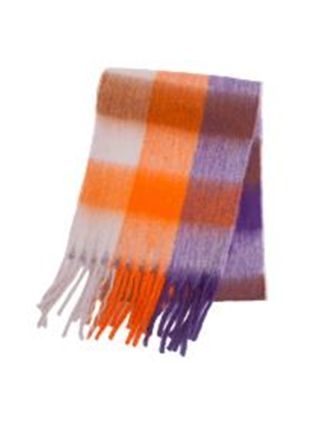 Orange Night Check Design Scarf
