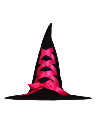 Halloween Hat With Fuchsia Ribbon