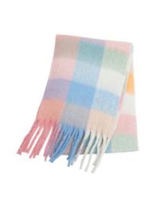 Pink Sky Check Design Scarf