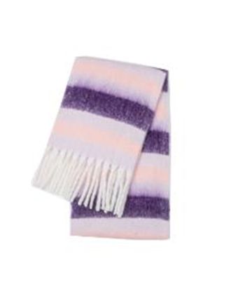 Purple and Pink Skinny Stripes Scarf