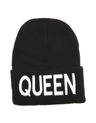 Queen Black Beanie
