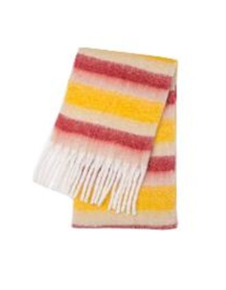 Red and Yellow Skinny Stripes Scarf