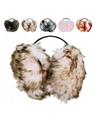 Macahel Fluffy Colourful Faded Ear Warmers for Ladies