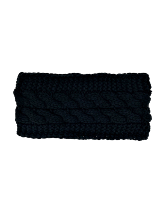Black Kable Knitted Warmer Headband HB-007-7