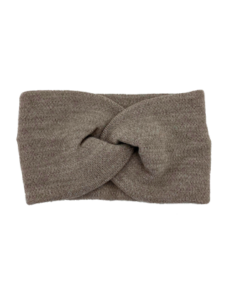  Elephant Grey Knitted Headband Bow Style - H-0001-1