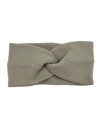 Light Grey Knitted Headband Bow Style - H-0001-4