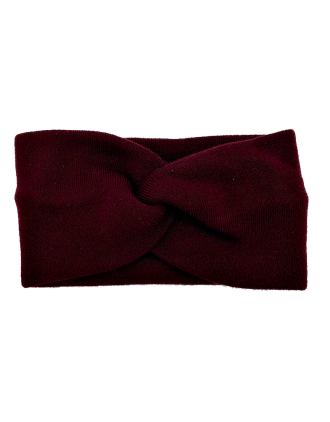 Maroon Knitted Headband Bow Style - H-0001-6