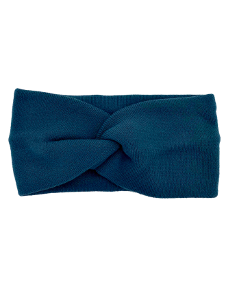 Navy Knitted Headband Bow Style - H-0001-8