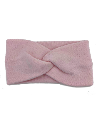 Baby Pink Knitted Headband Bow Style - H-0001-9