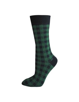  Ladies New Green Check Design Women Ankle Socks