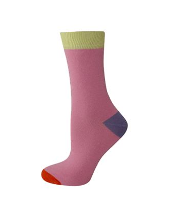 Ladies Plain Two colours Assorted Ankle Socks