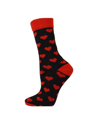 Red Hearts Design Assorted Women Ankle Socks