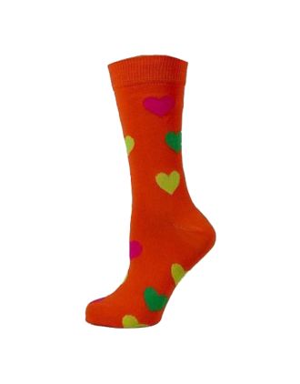 Neon Hearts Design Assorted Women Ankle Socks