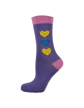 Hearts on Pastel Assorted Women Ankle Socks