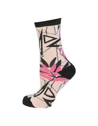 Ladies Funky Leaf Pattern Design Ankle Socks