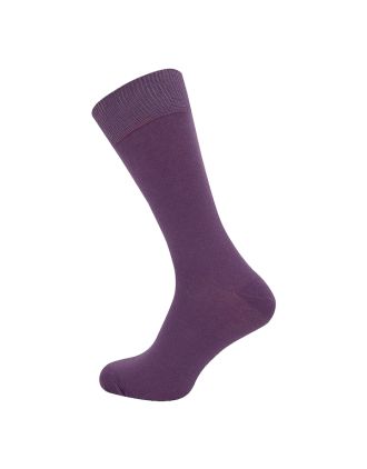 Ladies Plain Purple Ankle Socks