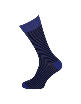 Ladies Very Thin Blue And Black Ankle Socks