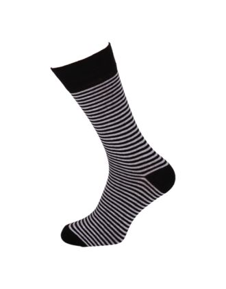 Ladies Very Thin Black And White Ankle Socks
