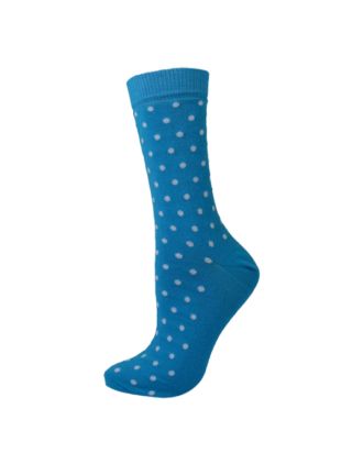 Ladies Ankle Turquoise Spotted Socks