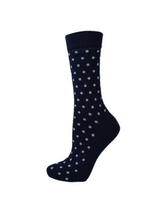 Ladies Ankle Black Spotted Socks