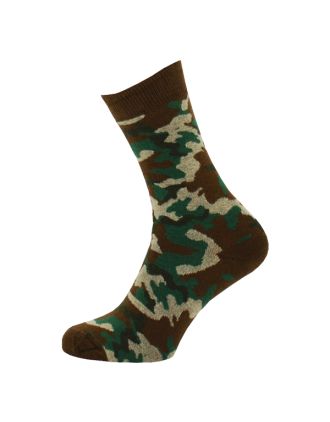 Ladies Brown Camouflage Ankle Socks
