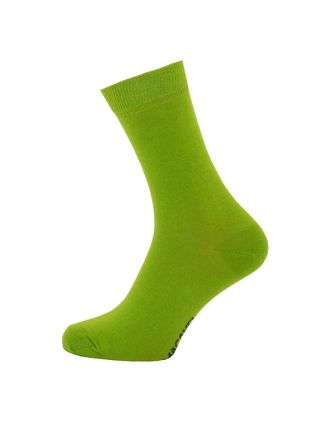 Ladies Plain Lime Green Ankle Socks