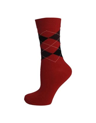 Women's Assorted Coloured Argyle Ankle Socks