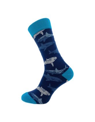 Cute Shark Design Men's Ankle Socks