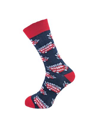 Busy London Busses Men Ankle Socks