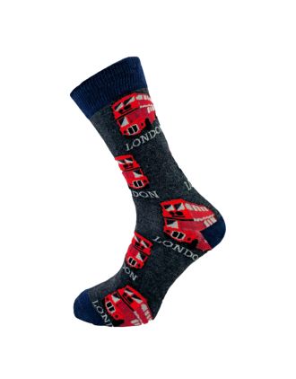 Vintage London Busses Men Ankle Socks