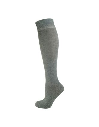 Plain Light Grey Knee High Socks