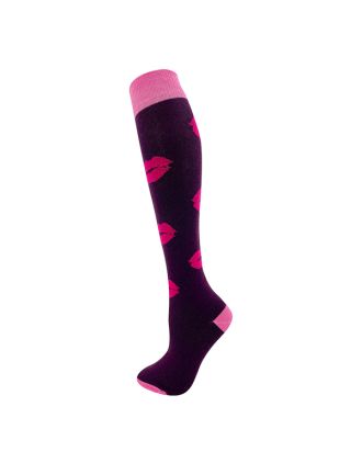 Lips Design On Dark Base Assorted Design KH Socks