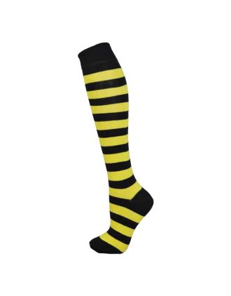 Black and Yellow Thick Stripe Knee High Socks