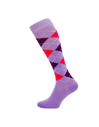 Knee High Argyle Purple On Purple 