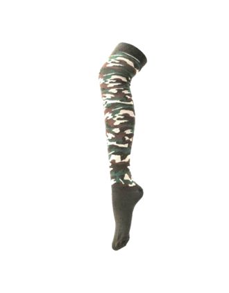 Women's Dark Camouflage Assorted Colours Over The Knee Socks