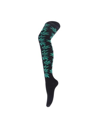 Over The Knee Leaf Design Green