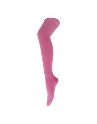 Ladies Over The Knee Plain Pink Socks