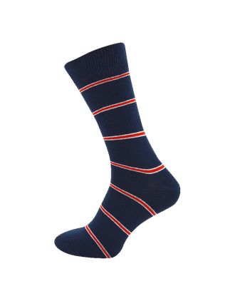 Men's Navy, Red & White Thin Ankle Socks