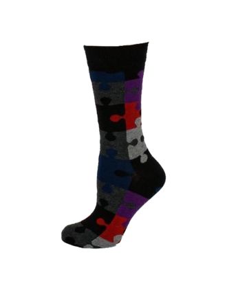 Men's Puzzle Design Assorted Ankle Socks