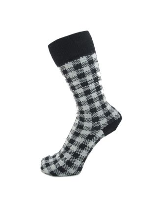 Men's New Grey Check Design Ankle Socks