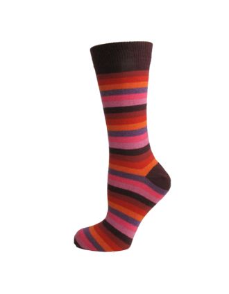 Men's Autunm Rainbow Thin Striped Ankle Socks