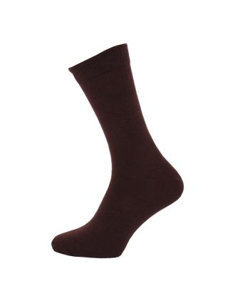 Men's  Plain Chestnut Ankle Socks